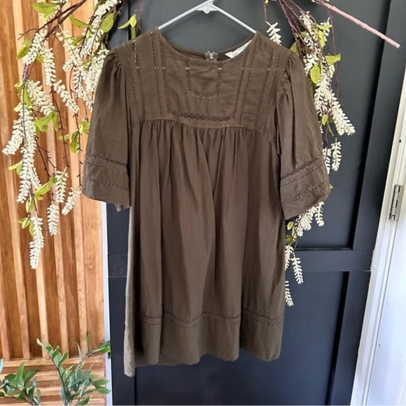 Zara‎ Shift Dress Olive Green. Size S - Picture 4 of 12